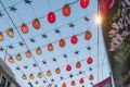 The festive spirit descends on the Bourke Street Mall.