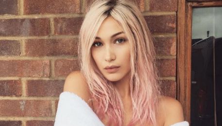 Bellla Hadid mixed Blonde with Rose Gold.