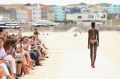 A model showcases designs during The Iconic Summer 2017 Swim Collection Fashion Show at Bondi Beach.