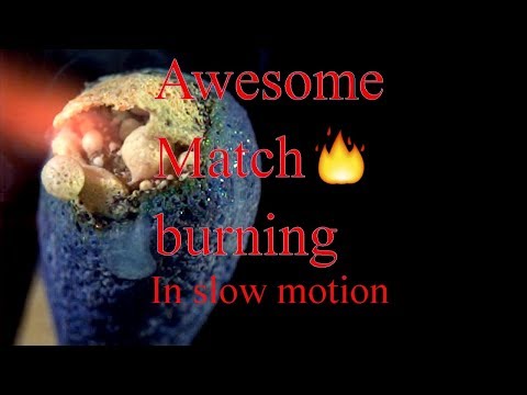 Match burning in slow motion