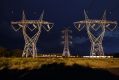 Power lines leading to the smelter at Portland.