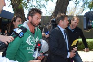 Ben Cousins at an earlier court hearing in October. 