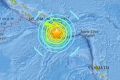 The earthquake struck just south of the Solomon Islands, as seen on this map from the US Geological Survey.