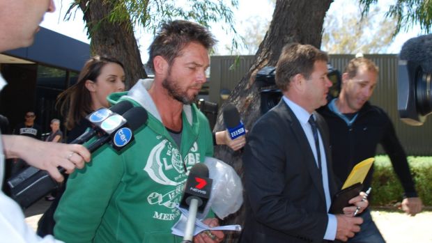 Ben Cousins at an earlier court hearing in October.