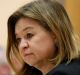 Michelle Guthrie, pictured at Senate estimates, had endured a difficult first year as ABC Managing Director. 