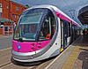 Midland Metro tram no. 20 on display at St. Georges, Bilston Street, Wolverhampton, geograph-4028311-by-P-L-Chadwick.jpg