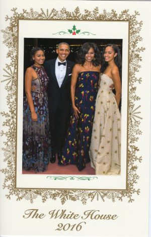 The Obama family's last Christmas card before they leave the White House.