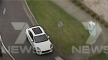 Police chase allegedly stolen Porsche. Vision courtesy Seven News.