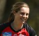 Sophie Molineux celebrates after taking the wicket of Tammy Beaumont.