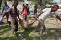 The suicide car bomb attack targeted a police station adjacent to the seaport in the capital Mogadishu.