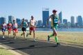 Mr Shaw running at the World Masters Athletics Championships in Perth in late 2016, where he took home a gold medal.