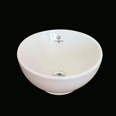 Perrin & Rowe - Perrin & Rowe Table mounted 380mm dia. round vanity bowl with overflow - Bathroom Vanities