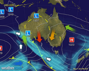 Todays Synoptic weather chart