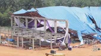 Witnesses describe moment Nigerian church collapsed.