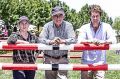 
Equestrian Australia CEO Paula Ward, Terry Snow and Rio Olympic team eventing bronze medallist, Chris Burton..