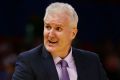 SYDNEY, AUSTRALIA - NOVEMBER 28: Kings coach Andrew Gaze looks on during the round eight NBL match between the Sydney ...