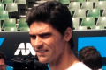 Mark Philippoussis at Melbourne Park on Wednesday.