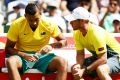 Captain's counsel: Lleyton Hewitt is happy with where Nick Kyrgios is at.
