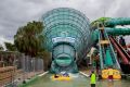 BRISBANE, AUSTRALIA - DECEMBER 10: Storms clouds roll in at White Water World on the day Dreamworld reopens on December ...