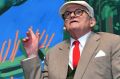 David Hockney at the opening of the Current exhibition this month.