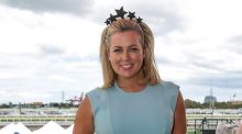 Samantha Armytage on Melbourne Cup Day at Flemington Racecourse.