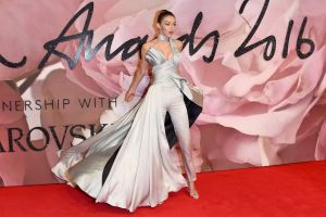 Gigi Hadid wins Model of the Year at the British Fashion Awards in London on Monday.