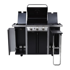  - Byron G350 3 Burner Gas Barbecue With Side Burner - BBQs