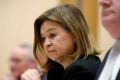 Michelle Guthrie, pictured at Senate estimates, had endured a difficult first year as ABC Managing Director. 