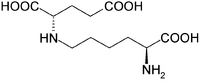 Stereo, skeletal formula of saccharopine ((2S)-2-{[(5S)-5-aminopentyl]amino})