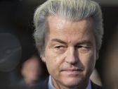 Geert Wilders, leader of the Freedom Party, pauses while speaking to journalists in The Hague, Netherlands, April 6, 2016.