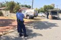 Police at the site of the incident in Forrestfield.