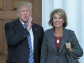 Education Secretary nominee Betsy DeVos with Donald Trump.