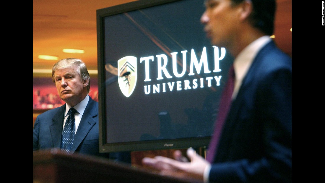 Trump attends a news conference in 2005 that announced the establishment of Trump University. From 2005 until it closed in 2010, Trump University had about 10,000 people sign up for a program that promised success in real estate. &lt;a href=&quot;http://money.cnn.com/2016/03/08/news/trump-university-controversy-donald-trump/&quot; target=&quot;_blank&quot;&gt;Three separate lawsuits&lt;/a&gt; -- two class-action suits filed in California and one filed by New York&#39;s attorney general -- argued that the program was mired in fraud and deception. Trump&#39;s camp rejected the suits&#39; claims as &quot;baseless.&quot; And Trump has charged that the New York case against him is politically motivated.