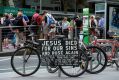 One of the bikes in Collins Street this week.