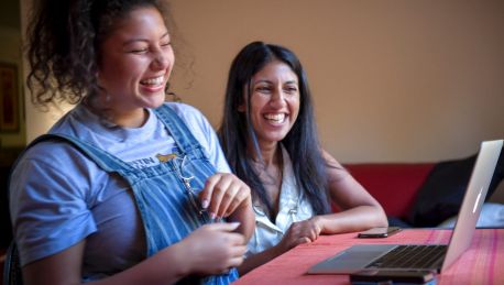 VCE student Natasha Kennedy finally receives her ATAR score alongside her mother Trixie Kennedy. 