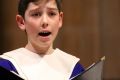 Australian Boys Choir soloist Justin Mitchell.