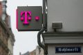 A logo for T-Mobile, operated by Deutsche Telekom AG, in Braunschweig, Germany.