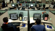 A view of the ICICI Onesource call centre