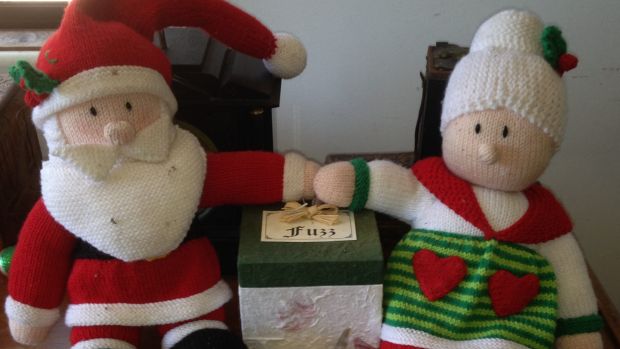 Santa and Mrs Claus are keeping Fuzz's ashes safe on the first Christmas when we'll only have his loving spirit to embrace. 