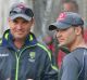 A different time:  Mickey Arthur as Australia coach with former captain Michael Clarke.