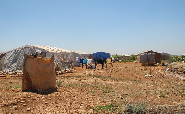 A Syrian refugee camp in Lebanon.