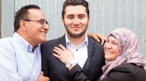 HSC. Hicham Jansis, first in Arabic extension with his proud parents.. Story -Students who have come first in course in ...