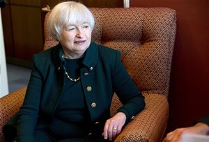 Janet Yellen meets with Sen. Charles Schumer, D-NY, after her nomination to be chair of the Federal Reserve, on Capitol Hill in Washington, Thursday, Nov. 7, 2013.