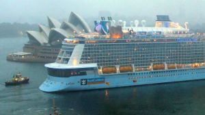 Ovation of the Seas arrives in Sydney for the first time.