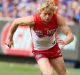 Breakout year: Isaac Heeney chases possession during the grand final against the Western Bulldogs.