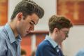 Canberra grammar school year 12 students begin their HSC English exams. 