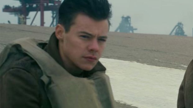 Harry Styles playing a British soldier in his on-screen debut in <i>Dunkirk</i>.