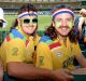 BRISBANE, AUSTRALIA - DECEMBER 15: Australian fans shows show their colours during day one of the First Test match ...