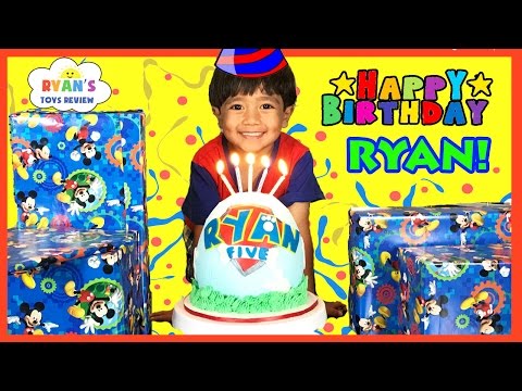 Ryan's 5th Birthday Party Surprise Toys Opening Presents Paw Patrol Egg Surprise Smash Birthday Cake