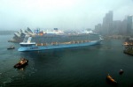 Ovation of the Seas arrives in Sydney for the first time.